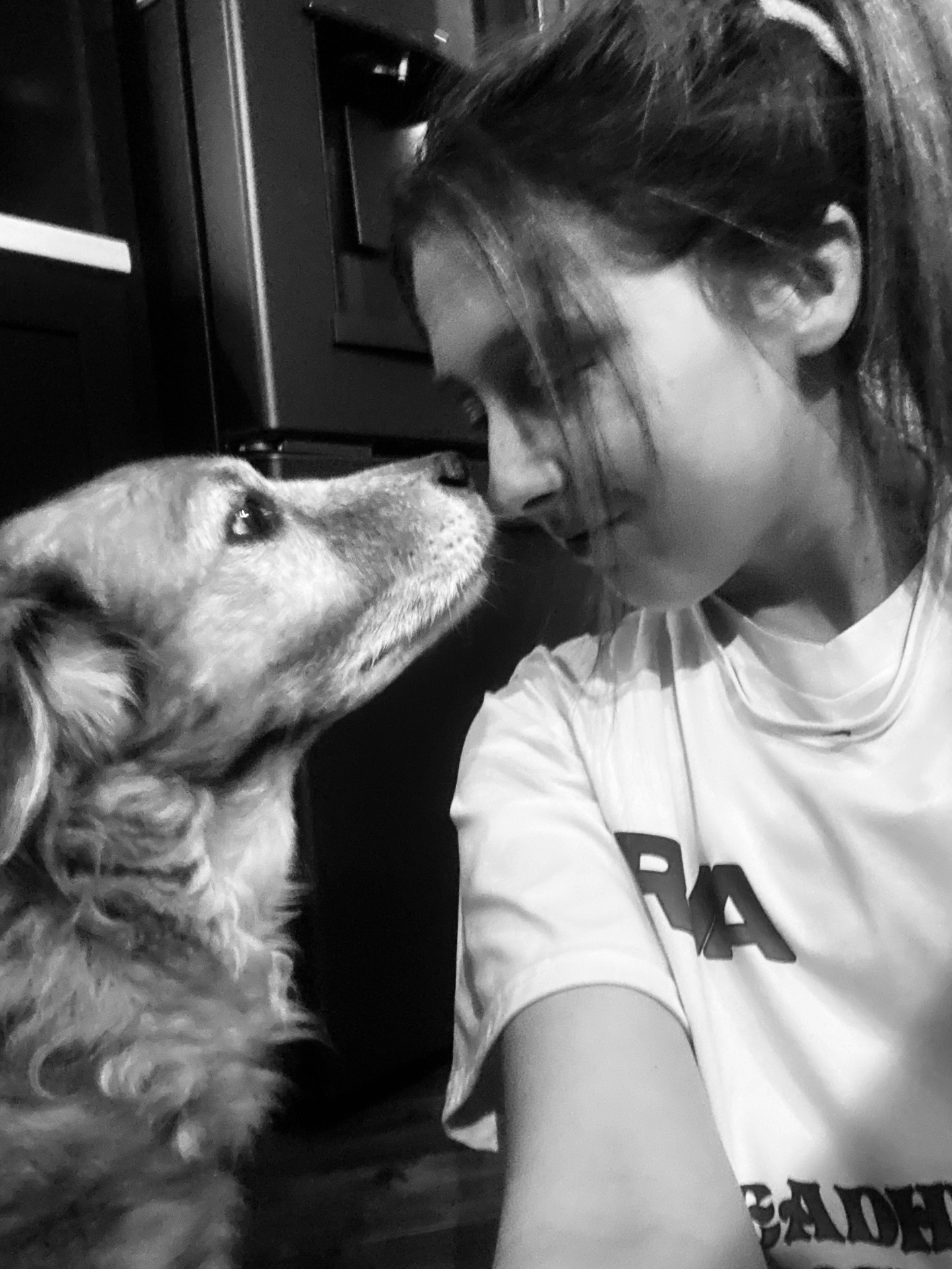 Mich and her dog